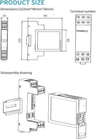 Signal Isolator 0-75mV 0-10V 0-5V to 4-20mA 0-10mA 0-20mA Analog Signal Isolator 1 in 1 Out 1 in 2 Out DC24V Signal Converter(0-75MV_Output 0-10MA) in Kuwait