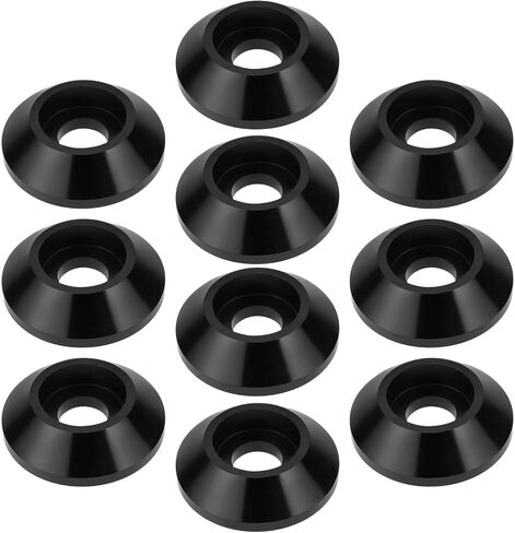 10pcs m6 سداسي سداسي سداسي سداسي غسالة 45 درجة انتشار حمولة مخروط غسالات ألمنيوم كوب كوب كوب كوب لتطبيقات التثبيت الأجزاء النموذجية in Saudi Arabia