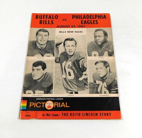 1967 Philadelphia Eagles في برنامج Buffalo Bills AFL Football Program 8-25-67-برامج اتحاد كرة القدم الأميركي in Saudi Arabia
