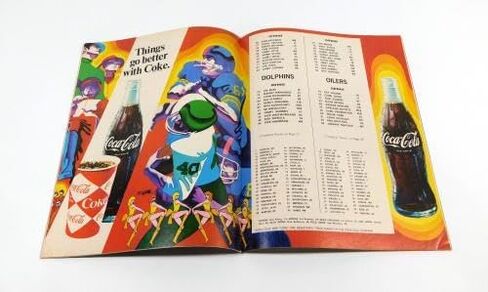 1969 هيوستن أويلرز في برنامج ميامي دولفينز AFL لكرة القدم 11-23-69-برامج اتحاد كرة القدم الأميركي in Saudi Arabia