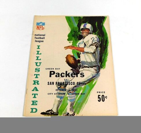 1965 San Francisco 49ers at Bay Packers NFL Football Program 10-10-65 - NFL Programs in Saudi Arabia