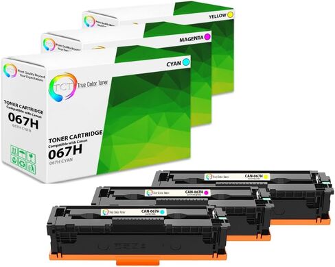 خرطوشة حبر بديلة متوافقة مع TCT لـ Canon 067H 5103C001 صفراء عالية الإنتاجية تعمل مع طابعات Canon i-SENSYS LBP633Cdw، MF653Cdw (2,350 صفحة) in Kuwait