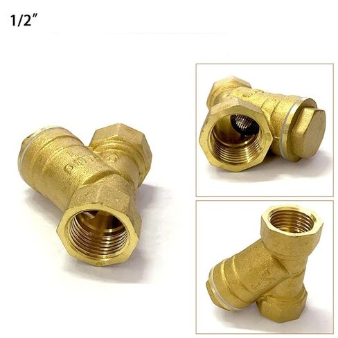 1/2 "3/4" 1 "2" 3 "4" ص صمام مصفاة النحاس على شكل صمام صمام الإناث y mesh mesh filter filter filter valve 1pcs (3/4 ") in Kuwait