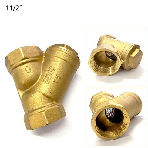 1/2 "3/4" 1 "2" 3 "4" ص صمام مصفاة النحاس على شكل صمام صمام الإناث y mesh mesh filter filter filter valve 1pcs (3/4 ") in Kuwait
