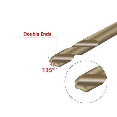 10pcs 3mm-5.5mm M35 Cobalt Double نهايات الحفر بتات HSS-CO تويست بتات للفولاذ المقاوم للصدأ (4.2 مم 10 ٪) in Saudi Arabia