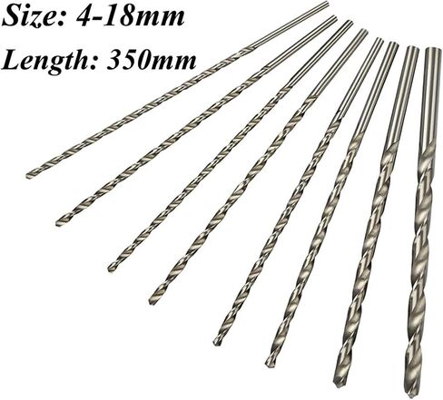 1pc 4mm-18mm extra 350mm metal wood plastic twist bit 4/5/6/7/8/9/10/11/11/11/14/15/16/18 مم (6 مم) in Saudi Arabia