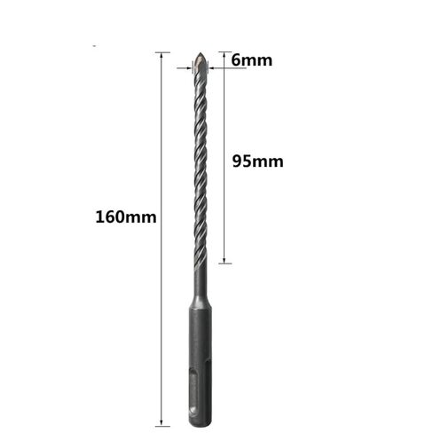 5PCS Glass Ceramic Tile Concrete Drill Bits Set 6/8/10/12mm Carbide Tipped SDS Plus 160mm Masonry Drill Bit(10mm(5PCS)) in Saudi Arabia