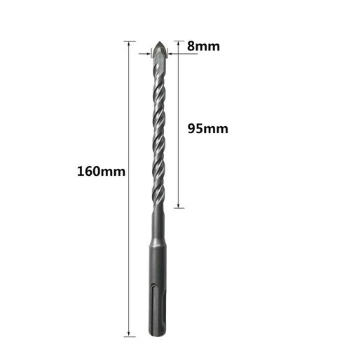 5PCS Glass Ceramic Tile Concrete Drill Bits Set 6/8/10/12mm Carbide Tipped SDS Plus 160mm Masonry Drill Bit(10mm(5PCS)) in Saudi Arabia