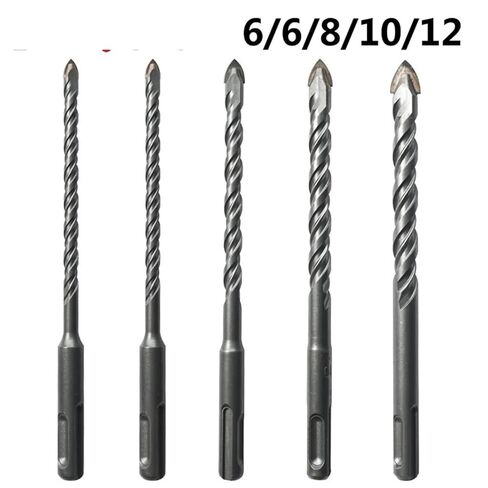 5PCS Glass Ceramic Tile Concrete Drill Bits Set 6/8/10/12mm Carbide Tipped SDS Plus 160mm Masonry Drill Bit(10mm(5PCS)) in Saudi Arabia