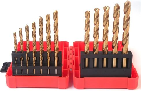 19PCS 1.0-10mm Drill Bits High Speed Steel M2 Fully Ground Twist Drill Bits for Cast Iron Metal Wood in Saudi Arabia