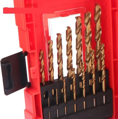 19PCS 1.0-10mm Drill Bits High Speed Steel M2 Fully Ground Twist Drill Bits for Cast Iron Metal Wood in Saudi Arabia