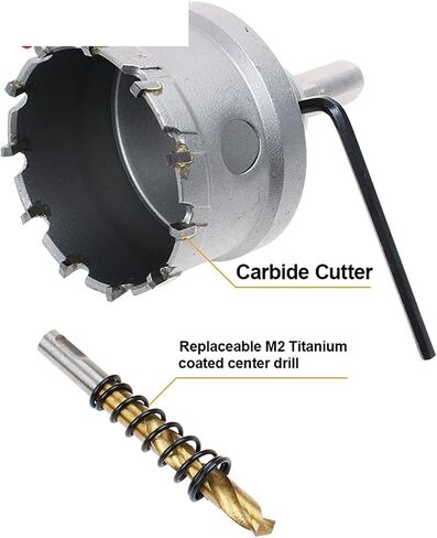 12-200mm Hole Saw Drill Bits Alloy Carbide Cobalt Steel Stainless Steel Plate Iron Metal Cutting Kit 1Pcs(44mm) in Saudi Arabia