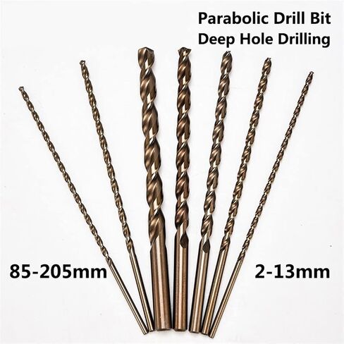 5pcs 2mm-13mm cobalt bits long الحفر M35 حفر حفرة عميقة عن طريق الصلب من الفولاذ المقاوم للصدأ الحديد الزهر (8x165mm 5pc) in Saudi Arabia
