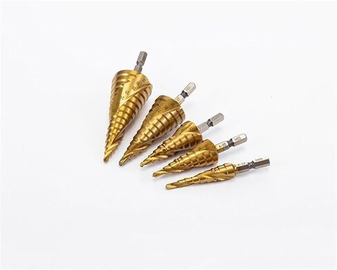 M2 M35 Step Drill Bit HSSCO Cobalt Cone Hex Shank Drill Bits Tool Set Hole for Metal Stainless Steel 1Pcs(M35 Cobalt,4-12mm(9 Steps)) in Saudi Arabia