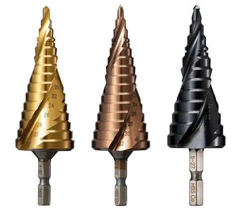M2 M35 Step Drill Bit HSSCO Cobalt Cone Hex Shank Drill Bits Tool Set Hole for Metal Stainless Steel 1Pcs(M35 Cobalt,4-12mm(9 Steps)) in Saudi Arabia