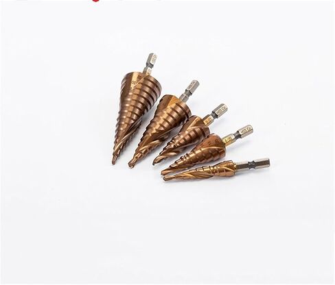 M2 M35 Step Drill Bit HSSCO Cobalt Cone Hex Shank Drill Bits Tool Set Hole for Metal Stainless Steel 1Pcs(M35 Cobalt,4-12mm(9 Steps)) in Saudi Arabia