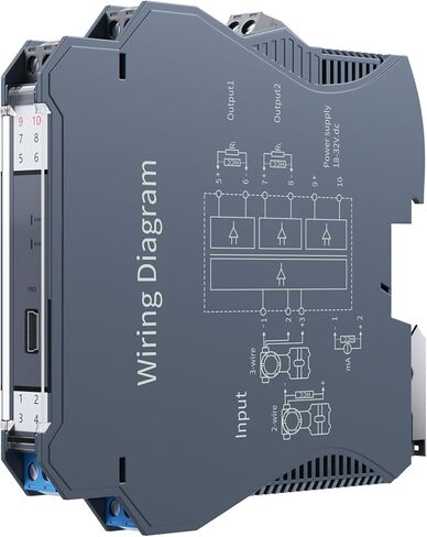 DC24V DC Signal Isolator 4-20mA 0-10V 0-5V 1-5V Analog Signal Isolator 1 in 1 Out 1 in 2 Out 2 in 2 Out(0-20MA_Input 0-10V) in Kuwait