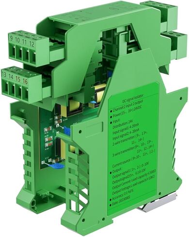 DC24V 0-10V Analog DC Signal Isolation 4-20mA 0-5V 0-20mA 1-5V Galvanic Signal Isolator DC24V AC220V Signal Splitter 1 in 2 Out(2 in 4 Out,Input 0-5V_-_1-5V) in Kuwait