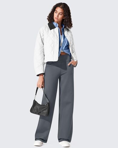 G4free Fleece سراويل مبطنة سراويل يوجا الساق مع جيوب غير رسمية عالي الخصر محيط 29 "/31"/33 " in Saudi Arabia