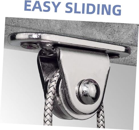 PRETYZOOM 2pcs Pulley Block Pulleys for Cable Idler Pulley Tackle Ceiling Pulley Mount Traction Trolley Pulley Small Pulley Lifting Wheels Hanging Wire Towing Wheel Silver Nickel-Plated Iron in Saudi Arabia