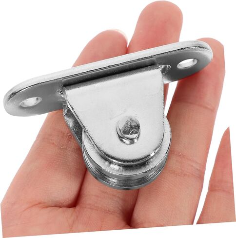 PRETYZOOM 2pcs Pulley Block Pulleys for Cable Idler Pulley Tackle Ceiling Pulley Mount Traction Trolley Pulley Small Pulley Lifting Wheels Hanging Wire Towing Wheel Silver Nickel-Plated Iron in Saudi Arabia