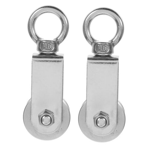 GLEAVI 2PCS نظام الحبل الفولاذ المقاوم للصدأ الحبل البكر الثقيل للبكرات الصناعية للرفع الفعال والتصميم المتحرك لحبال الأسلاك in Saudi Arabia