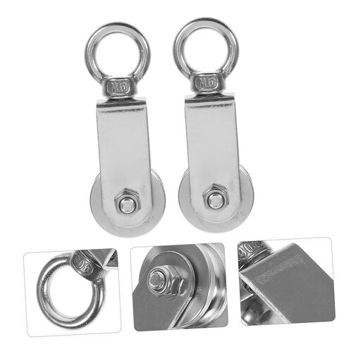 GLEAVI 2PCS نظام الحبل الفولاذ المقاوم للصدأ الحبل البكر الثقيل للبكرات الصناعية للرفع الفعال والتصميم المتحرك لحبال الأسلاك in Saudi Arabia