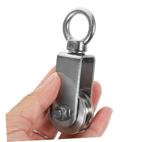 GLEAVI 2PCS نظام الحبل الفولاذ المقاوم للصدأ الحبل البكر الثقيل للبكرات الصناعية للرفع الفعال والتصميم المتحرك لحبال الأسلاك in Saudi Arabia