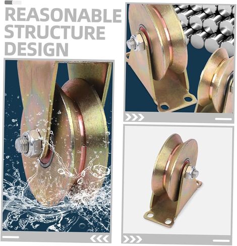 Cabilock Ceiling Pulley System Heavy-Duty V-Type Track Wheel for Smooth Lifting and Cable Rope Attachment for Industrial and Home Use Steel Construction in Kuwait