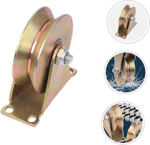 Cabilock Ceiling Pulley System Heavy-Duty V-Type Track Wheel for Smooth Lifting and Cable Rope Attachment for Industrial and Home Use Steel Construction in Kuwait