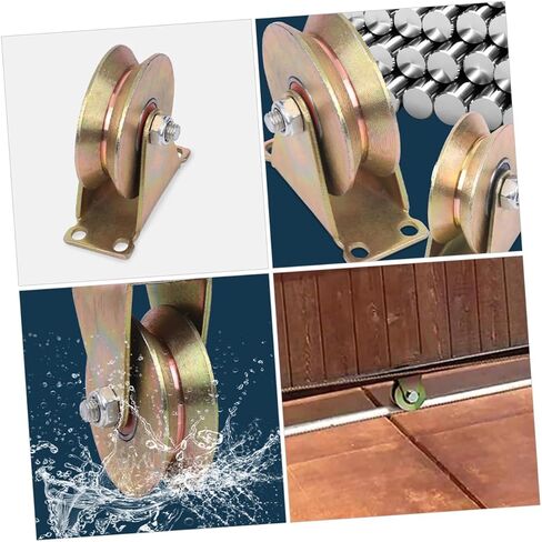 Cabilock Ceiling Pulley System Heavy-Duty V-Type Track Wheel for Smooth Lifting and Cable Rope Attachment for Industrial and Home Use Steel Construction in Kuwait