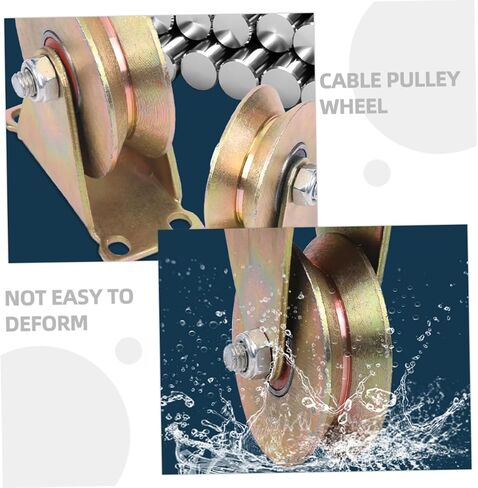 Cabilock Ceiling Pulley System Heavy-Duty V-Type Track Wheel for Smooth Lifting and Cable Rope Attachment for Industrial and Home Use Steel Construction in Kuwait
