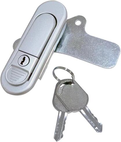 2PCS Zinc Alloy AB303 Plane Button Lock Distribution Box Cabinet Door Locks Industrial Machinery and Equipment(2pcs-with Key) in Saudi Arabia