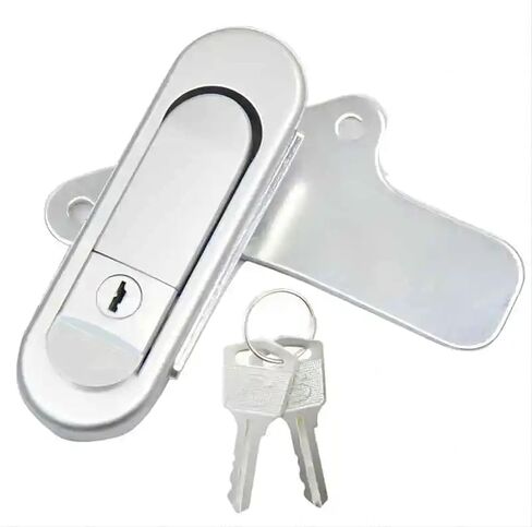 2PCS Zinc Alloy AB303 Plane Button Lock Distribution Box Cabinet Door Locks Industrial Machinery and Equipment(2pcs-with Key) in Saudi Arabia