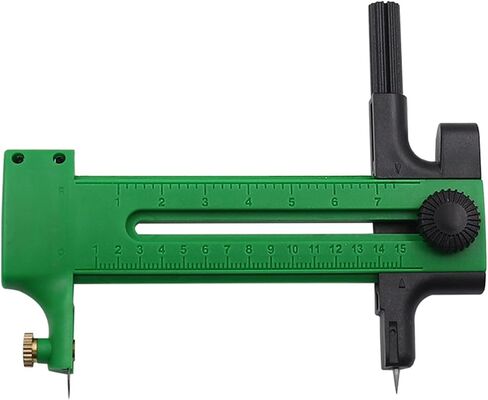 1piece دوار دوار Compass Cutter Double-Stage Paper Cardboard Rubber Rubber Vinyl Leather Art Tool (Green) in Saudi Arabia