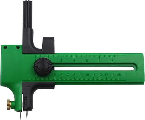 1piece دوار دوار Compass Cutter Double-Stage Paper Cardboard Rubber Rubber Vinyl Leather Art Tool (Green) in Saudi Arabia