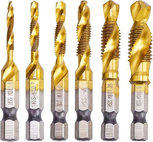 Metric Thread tap Drill bits High Speed Steel Drill Bits Set m3 m4 m5 m6 m8 m10 hex Shank Screw tap for Metal Wood Tap Drill 1Pcs(M10) in Saudi Arabia