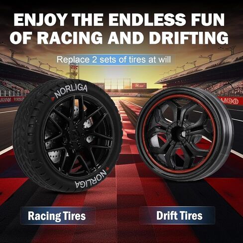 سيارة سباق دريفت RC من جول آر سي، بمقياس 1/18 4WD 2.4 جيجا هرتز، سيارة سباق عالية السرعة للبالغين والأطفال (أسود) in Kuwait