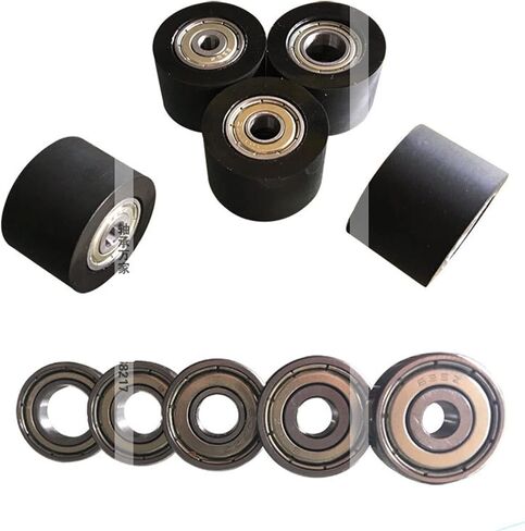 Black Bearing Hard Rubber Wheel Diameter 30mm Height 20mm Guide Wheel Double Bearing 1Pcs(Hole 6mm) in Saudi Arabia