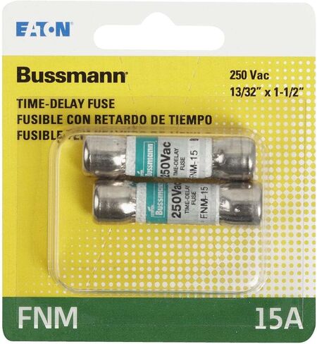 Cooper Bussmann BP/FNM-15 125-Volt Type FNM Time Deling Cartridge Midget Fuse ، 2 Pack in Saudi Arabia