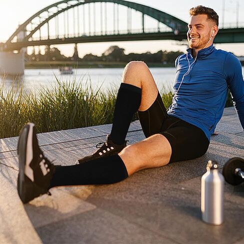 Open Toe Compression Socks 15-20 mmHg for Women and Men Knee High Toeless Circulation Compression Stockings in Kuwait