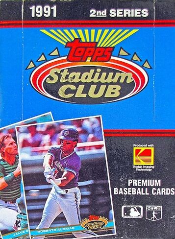 Topps 1991 Stadium Club Series 2 Baseball Trading Card Box - 36 Packs ، 432 بطاقة ، Gwynn ، Bagwell Rookie ، Johnson ، Ripken ، Yount in Saudi Arabia