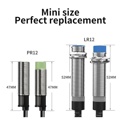PR12 استشعار القرب الاستقرائي PR12-4DN PR12-4DP M12 نوع قصير من النوع القرب 4 مم غير التدفق 10-30V DC NPN PNP 2M (PR12-4AC) in Saudi Arabia