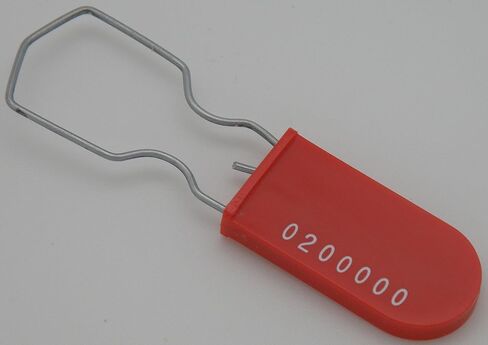 Plastic Wire Padlock Security Seals Sequentially Numbered (Pack of 100) (Red) in Saudi Arabia