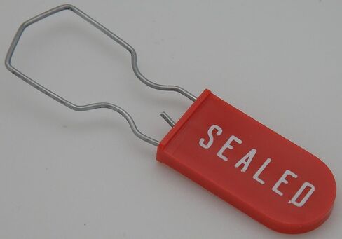 Plastic Wire Padlock Security Seals Sequentially Numbered (Pack of 100) (Red) in Saudi Arabia