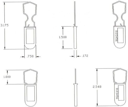 Plastic Wire Padlock Security Seals Sequentially Numbered (Pack of 100) (Red) in Saudi Arabia