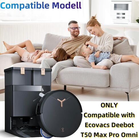19pcs متوافق مع ecovacs deebot x8 pro omni ، yeedi s14 بالإضافة إلى مجموعة مكنسة المكنسة الفراغية ، فرشاة واحدة مطاطية رئيسية 4 منصات ممسحة 6 فرشاة جانبية 4 مرشحات hepa 6 أكياس فراغ in Kuwait