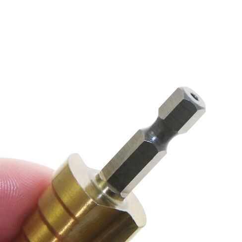 3PC HSS Step Cone Taper Drill Bit Set Hole Metric 4-12/20/32mm Hex Shank Titanium Metal Stepped Drill Bit(3PCS(4-12 4-20 4-32)) in Saudi Arabia