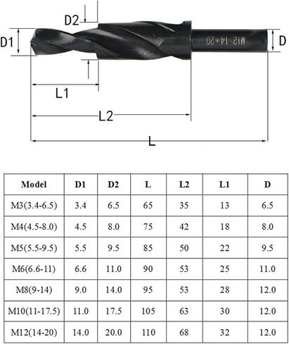 1PC HSS CONTERSINK Step STEP PRICK CATINGENT/Black Screw Undersunk Drill Bits 90/180 for Copper Aluminium M3-M12 (Titanium cated ، M10 (180 degate)) in Saudi Arabia