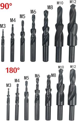 1PC HSS CONTERSINK Step STEP PRICK CATINGENT/Black Screw Undersunk Drill Bits 90/180 for Copper Aluminium M3-M12 (Titanium cated ، M10 (180 degate)) in Saudi Arabia